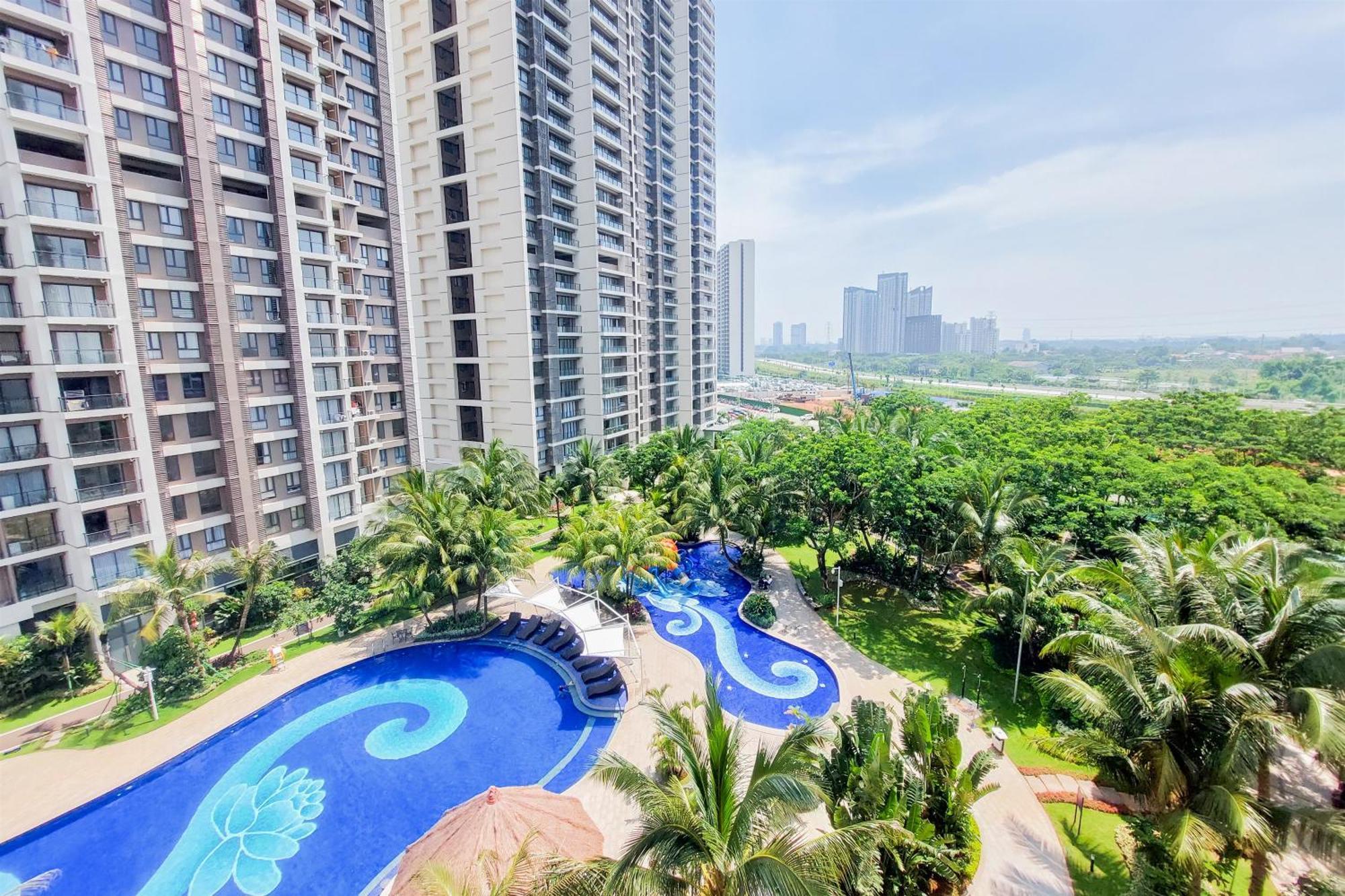 Homey And Spacious 3Br Sky House Bsd Apartment By Travelio Tangerang Ngoại thất bức ảnh
